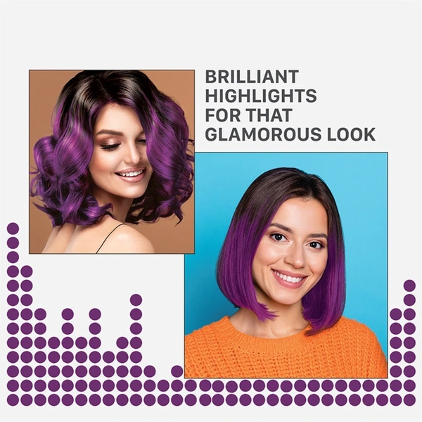 Streax Mini Hair Colour Highlight Kit - Plum Purple 20ml pack 
