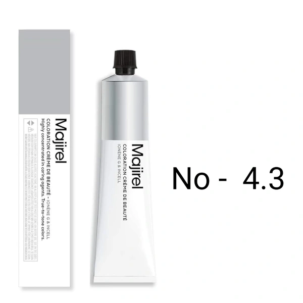 loreal proffsonal  L’Oreal Professional Majirel Hair Color no 4.3 , 50gm  - 50 gm