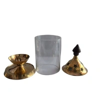Golden Glass Akhand Diya - Small