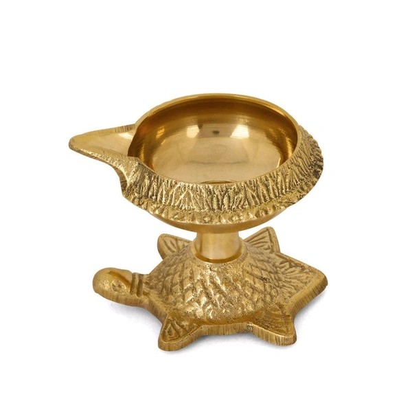 Pure Brass Turtle Diya