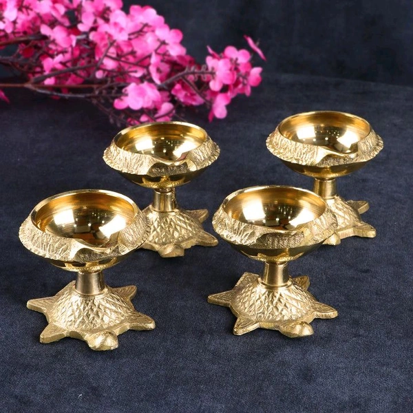Pure Brass Turtle Diya