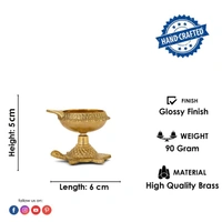 Pure Brass Turtle Diya
