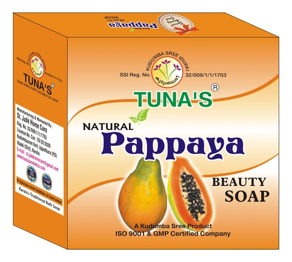 Tuna's® Tunas Papaya Soap - 100Gm, Papaya, A