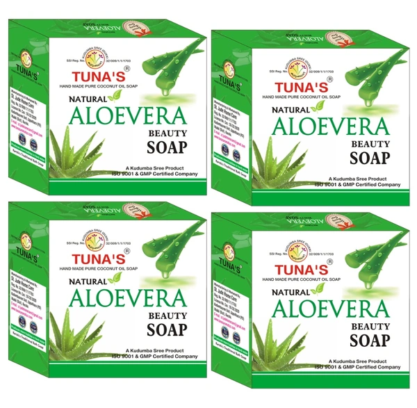 Tunas Aloe Vera Herbal Infused Soap Pack of 4