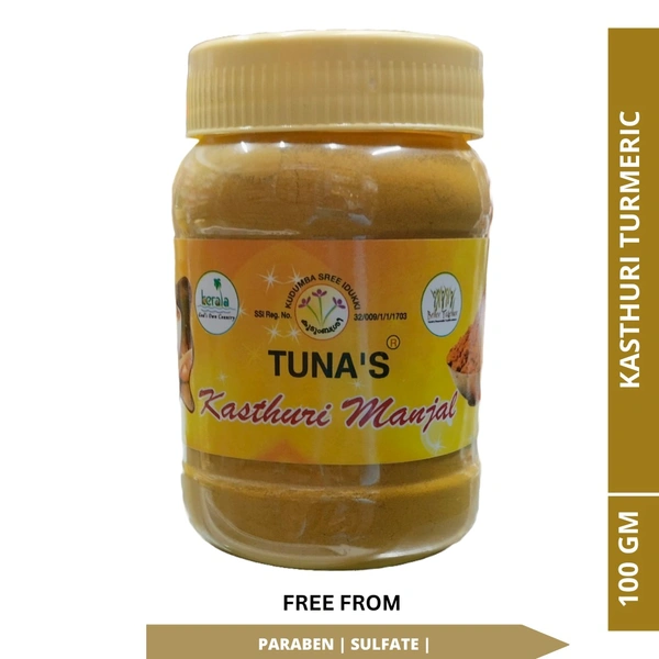 Tuna's® Kasturi Turmeric for Skin Excess Oil Remover | Pimple Mark Remover - 100gm