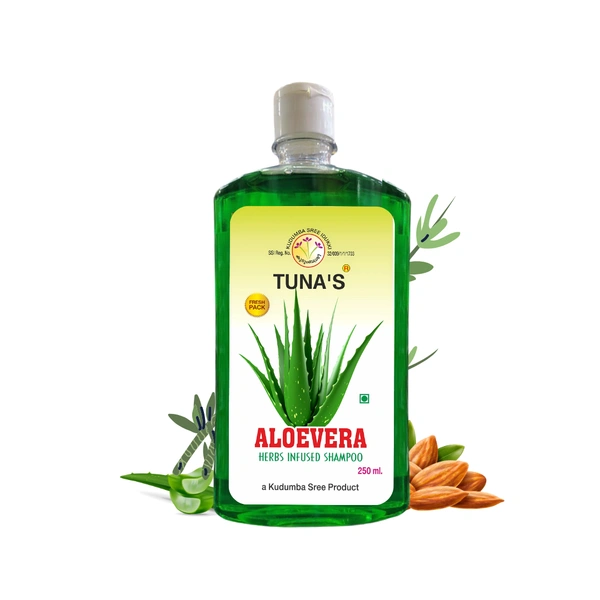 Tuna's® Herbs Infused Aloevera Shampoo | | Helps to Reduce Hair Breakage | SLS PARABEN FREE - 250ML