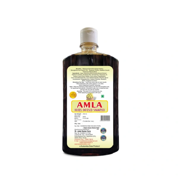 Tuna's® Amla Herbs Infused Shampoo For Dandruff Control | SLS PARABEN FREE - 250ML