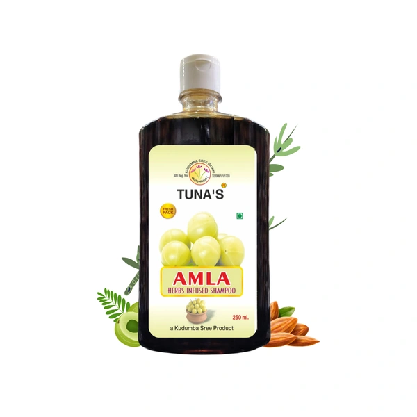 Tuna's® Amla Herbs Infused Shampoo For Dandruff Control | SLS PARABEN FREE - 250ML