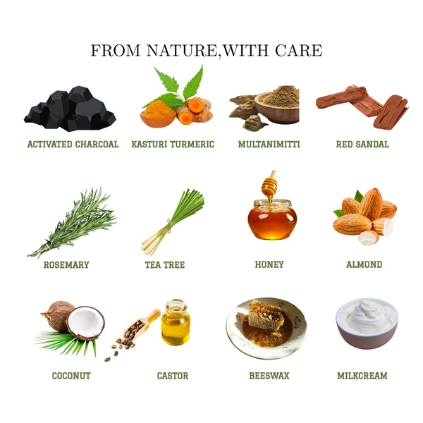 Harebells Activated Charcoal Soap | Herbs Infused | Free From Animal Fats Like Tallow or Lard etc..65gm