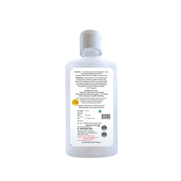 Tuna's® Coconut Milk Shampoo For Scalp Care & Hair Care | SLS PARABEN FREE - 250ML