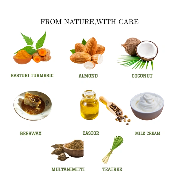 Tuna'sĀ® Tunas Turmeric Soap | Blemish Care | Fades Marks | Free From Animal Fats Like Tallow or Lard etc..100gm