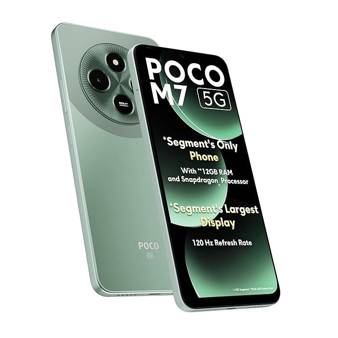 POCO M7 5G Mint Green 6GB RAM|128GB ROM|SD4 Gen2 Processor|6.88