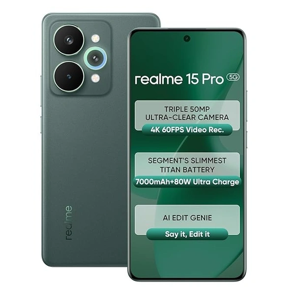 realme 15 Pro 5G (green, 8GB RAM, 256GB Storage) - green, 8GB-256GB