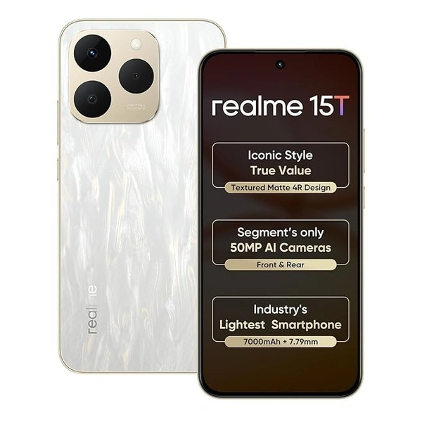 realme 15T 5G Smartphone 8+256`GB Silver - silver, 8GB-256GB