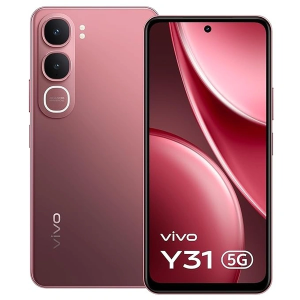 vivo Y31 5G (Rose Red, 4GB RAM, 128GB Storage) - Rose Red, 4GB-128GB