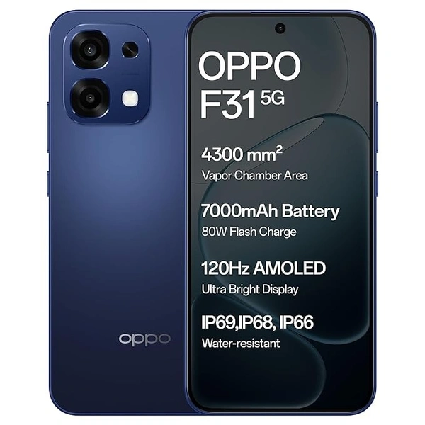 Oppo F31 5G (midnight blue, 8GB RAM, 128GB Storage) - midnight blue, 8GB-128GB
