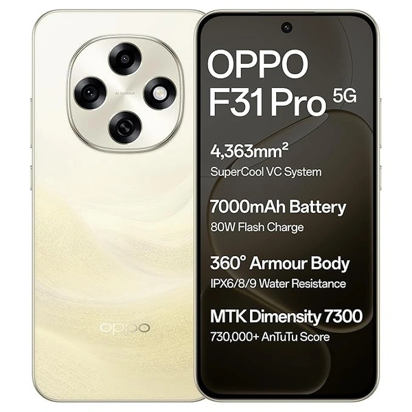 Oppo F31 Pro 5G (desert gold, 8GB RAM, 128GB Storage)  - desert gold, 8GB-128GB