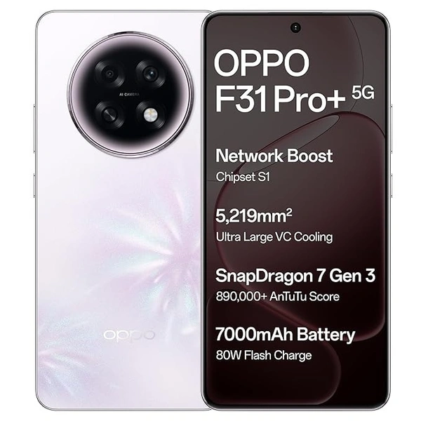 Oppo F31 Pro+ 5G (Festival Pink, 12GB RAM, 256GB Storage) - FESTIVAL  PINK, 12GB-256GB