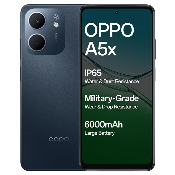 OPPO A5X 4G (Midnight Blue, 4GB RAM, 64GB Storage) - grey, 4GB-64GB