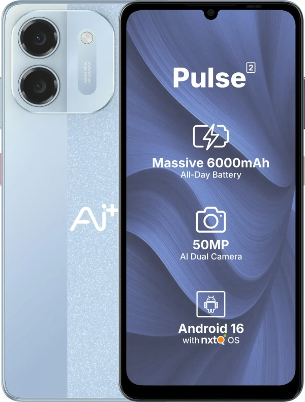 Ai+ Pulse 2 (Blue, 64 GB) (4 GB RAM) - blue, 4GB-64GB