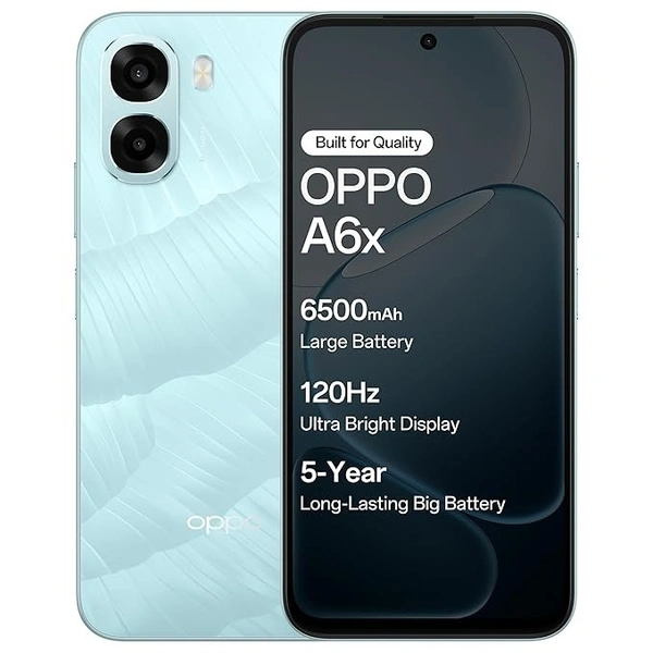 Oppo A6X 4G (Ice Blue, 4GB RAM, 64GB Storage) - ice blue, 4GB -64GB
