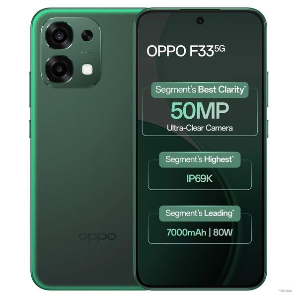 Oppo F33 5G Smartphone (6GB RAM, 128GB Storage, Forest Green