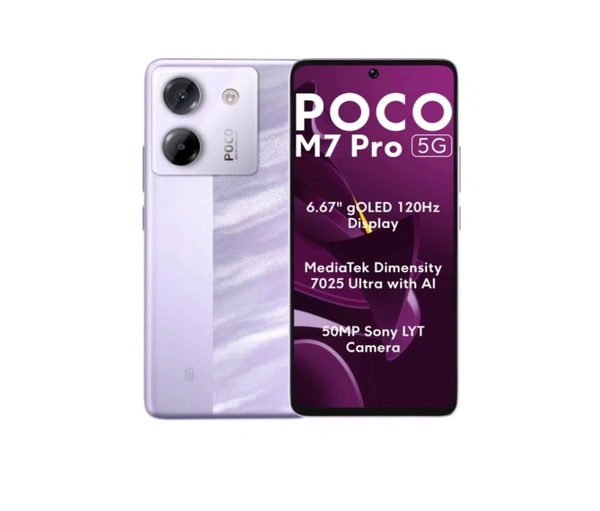 POCO M7 Pro 5G, Lavender Frost (8GB, 256GB) - Lavender Frost, 6GB-128GB