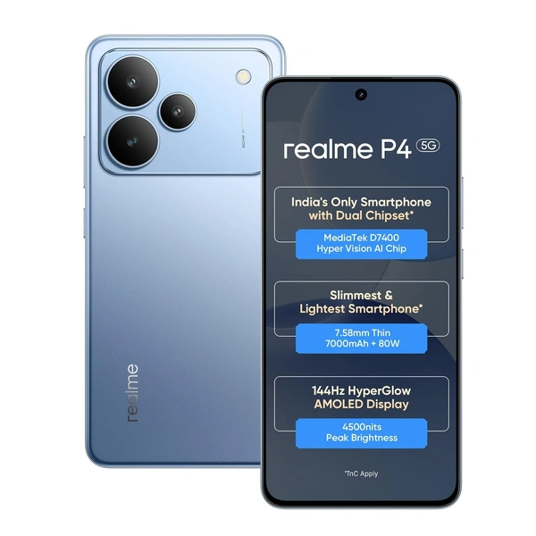 realme P4 5G (Engine Blue, 6GB RAM, 128GB Storage) - Engine Blue, 6GB-128GB