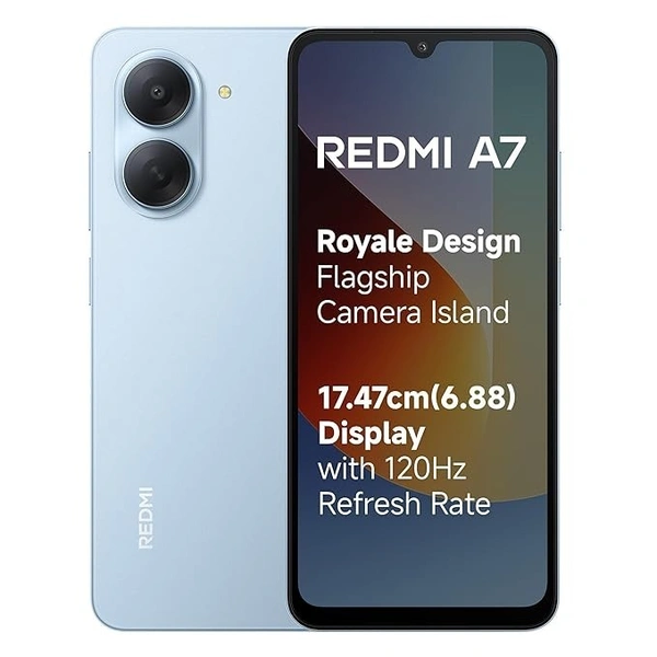 REDMI A7 4G (sky blue, 3 GB RAM, 64GB Storage) - sky blue, 3GB-64GB