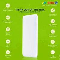 ERD PB-10KE 10000 mAh Power Bank (Fast Charging) - white
