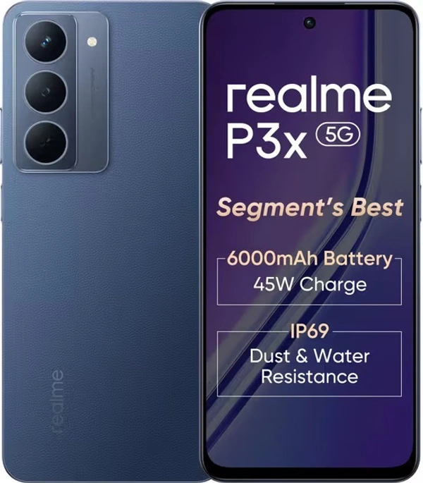 Realme P3x 5G  ( Midnight Blue  8GB+128GB) - Midnight Blue, Realme P3x 5G  ( Midnight Blue  8GB+128GB)
