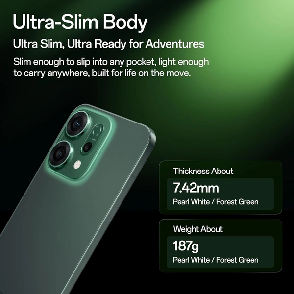 OPPO Reno14 5G (Pearl White, 12GB RAM, 512GB Storage) - Pearl White, 12GB-512GB
