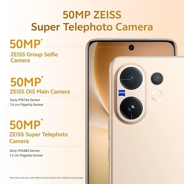 Vivo V60 5G (light gold, 8GB RAM, 128GB Storage) - light gold, 8GB-128GB