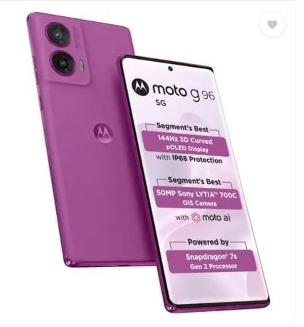 Motorola G96 5G (pink, 8GB RAM, 256GB Storage) - pink, 8GB-256GB