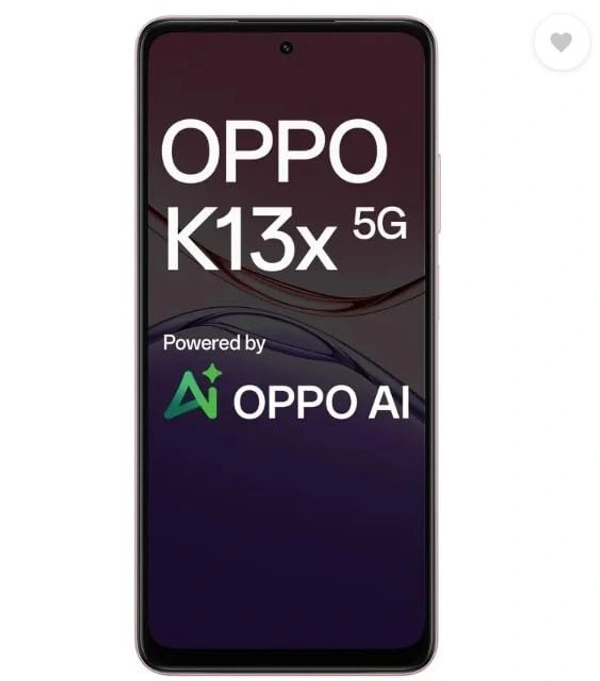 OPPO K13x 5G 6000mAh and 45W SUPERVOOC Charger & AI (pink, 128 GB) ( 4GB RAM) - pink, 4GB-256GB