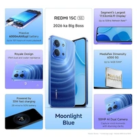 REDMI 15C 5G Moonlight Blue 4GB + 128GB | Royale Design - Moonlight Blue, 4GB-128GB