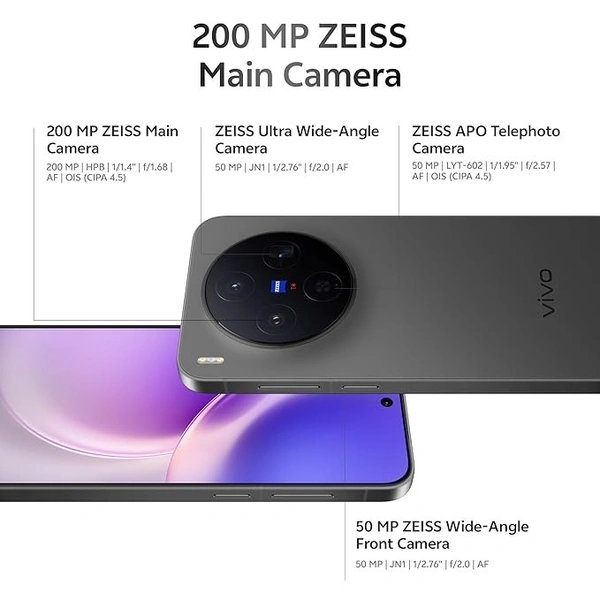 vivo X300 5G (Elite Black, 12GB RAM, 256GB Storage) - Elite Black, 12GB-256GB