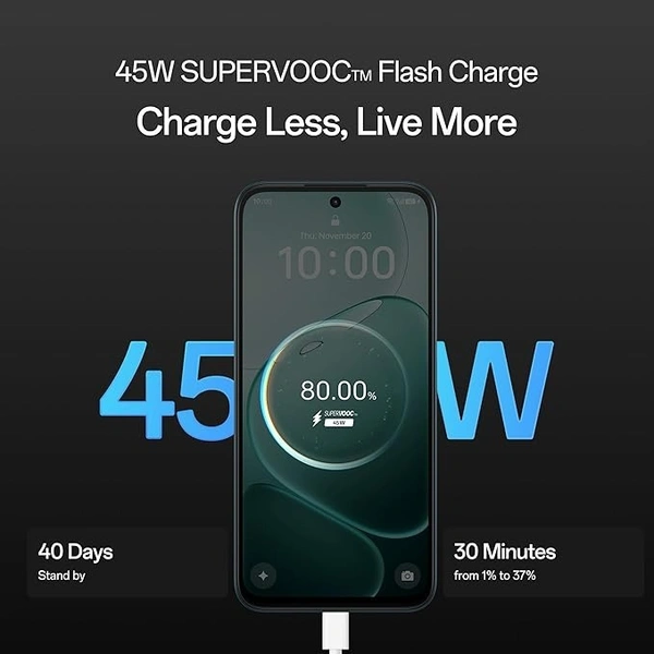 Oppo A6 5G (white, 4GB RAM,128GB Storage) - White, 4GB-128GB