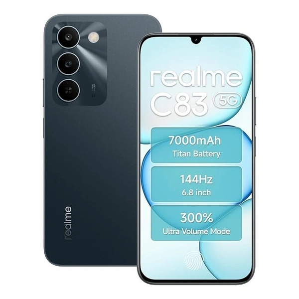 realme C83 5G Smartphone (Black, 64GB ROM 4GB RAM) - Black, 4GB-64GB