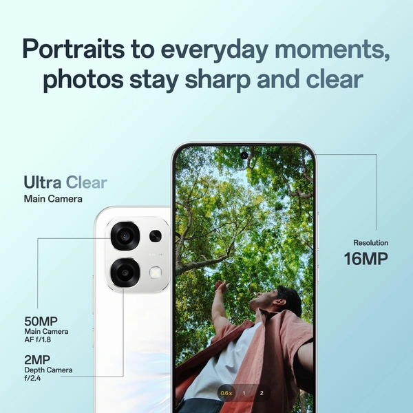 Oppo F33 5G Smartphone (8GB RAM, 128GB Storage, White - White, 8GB-128GB