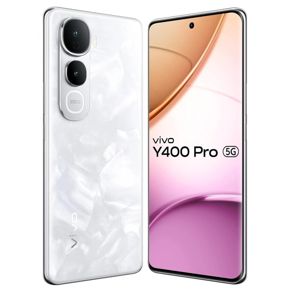 Vivo Y400 Pro 5G (Freestyle White, 8GB RAM, 256GB Storage) - Freestyle White, 8GB-256GB