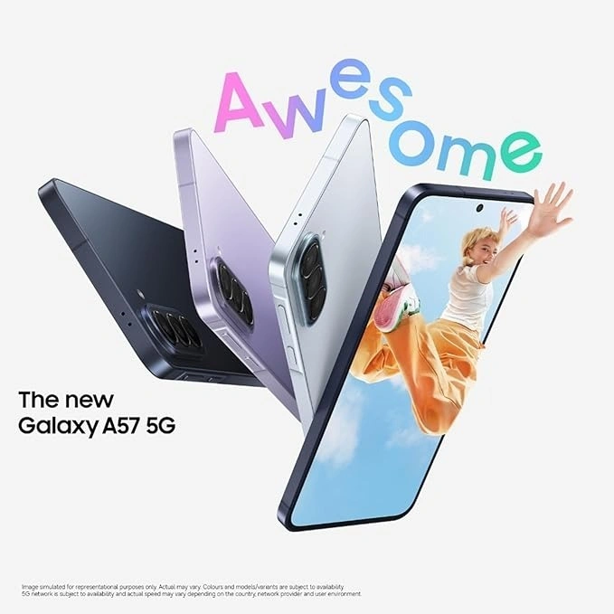 Samsung Galaxy A57 5G (Awesome Lilac, 12GB RAM, 256GB Storage)