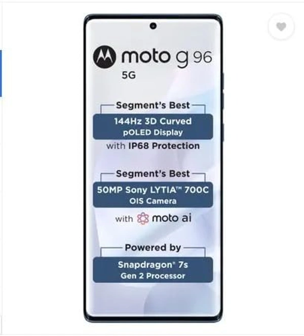 Motorola G96 5G (ASHLEIGHBLUE, 8GB RAM, 256GB Storage) - gray, 8GB-256GB