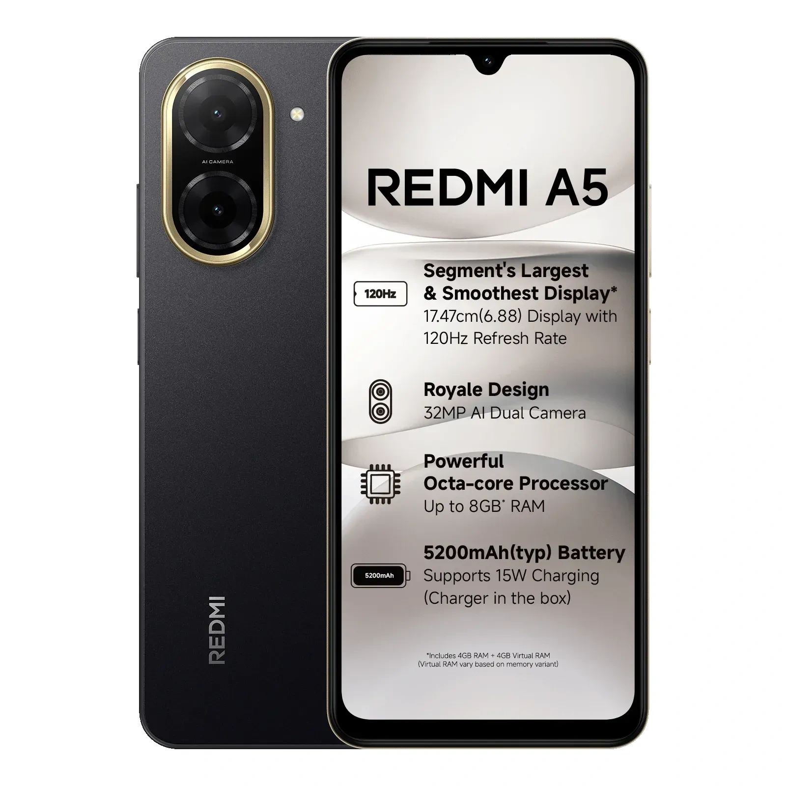 Redmi A5 ( JUST BLACK 3GB +64GB )