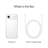 iPhone Air 256 GB: Thinnest iPhone Ever, 16.63 cm (6.5″) Display with Promotion up to 120Hz, Powerful A19 Pro Chip, Center Stage Front Camera, All-Day Battery Life; white - White, 256GB