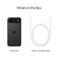 iPhone Air 256 GB: Thinnest iPhone Ever, 16.63 cm (6.5″) Display with Promotion up to 120Hz, Powerful A19 Pro Chip, Center Stage Front Camera, All-Day Battery Life; black - Black, 256GB