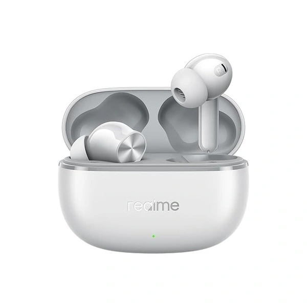 realme Buds T200 Lite Bluetooth in Ear Earbuds,4 Mic, AI ENC for Calls,48 Hours Total Playback with Fast Charging and Ultra Low Latency Gaming TWS,Google Fast Pair,with mic (Storm Grey) - WHITE, realme Buds T200 Lite