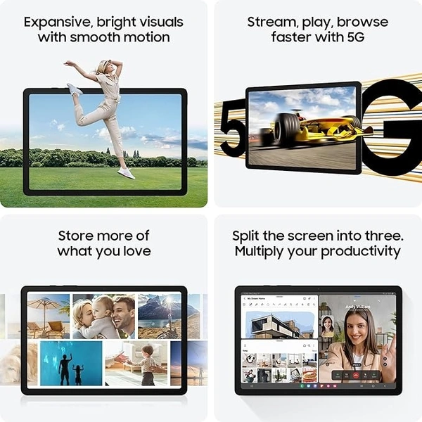 Samsung Galaxy Tab A9+ 27.94 cm (11.0 inch) Display, RAM 4 GB, ROM 64 GB Expandable, Wi-Fi Tablet, Silver - Gray, Samsung Galaxy Tab A9+ 27.94 cm (11.0 inch) Display, RAM 4 GB, ROM 64 GB Expandable, Wi-Fi Tablet, Silver