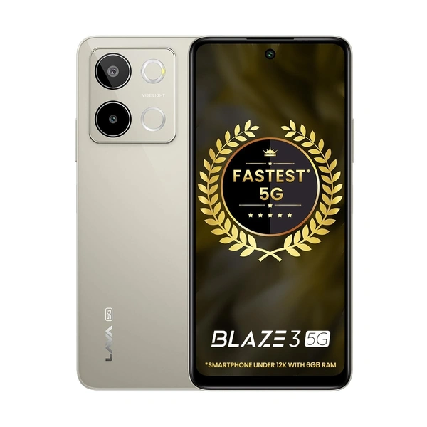 Lava Blaze 3 5G (Glass GOLD, 6GB+128GB) - GLASS GOLD, Lava Blaze 3 5G (Glass GOLD, 6GB+128GB)