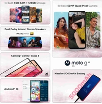 Motorola g45 5G (Viva Magenta, 128 GB)  (4 GB RAM) - magenta, 4+128